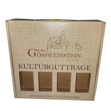 Custom Print 4 Bottle Packing Wine Paper Box for Sale